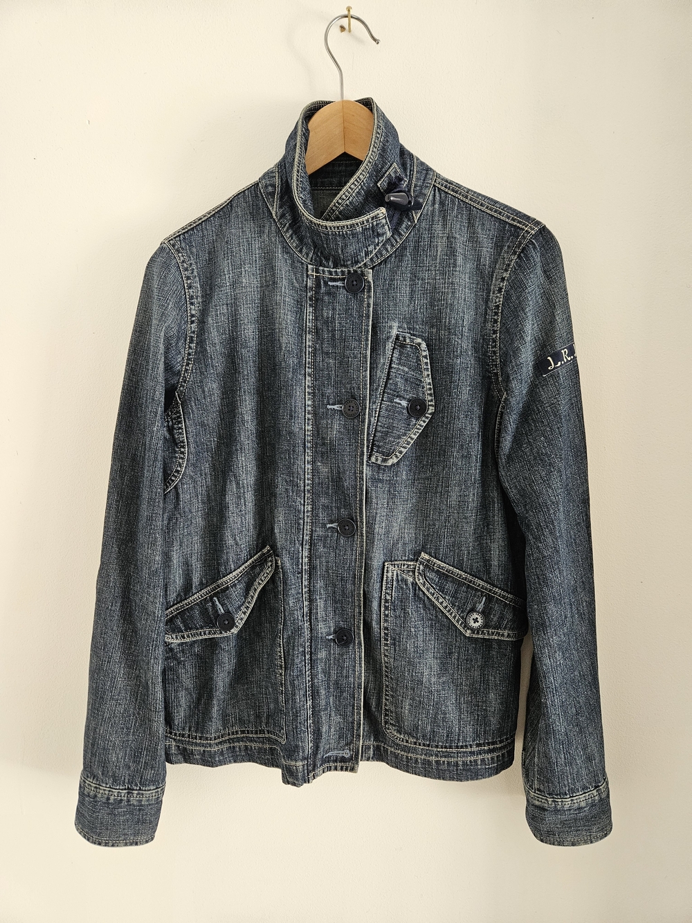 Lauren Ralph Lauren LRL Denim Utility Jacket Women's Medium Blue Jean Coat